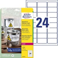 AVERY Zweckform wetterfeste Folienetiketten L4773-8...