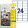 AVERY Zweckform wetterfeste Folienetiketten J4773-10 weiß 63,5 x 33,9 mm, 10 Blatt