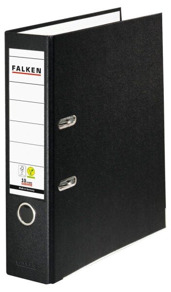 FALKEN Color Ordner schwarz Kunststoff 8,0 cm DIN A4, 1 St.