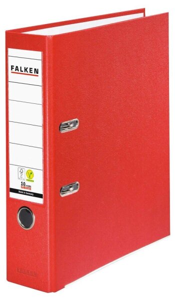 FALKEN Color Ordner rot Kunststoff 8,0 cm DIN A4, 1 St.