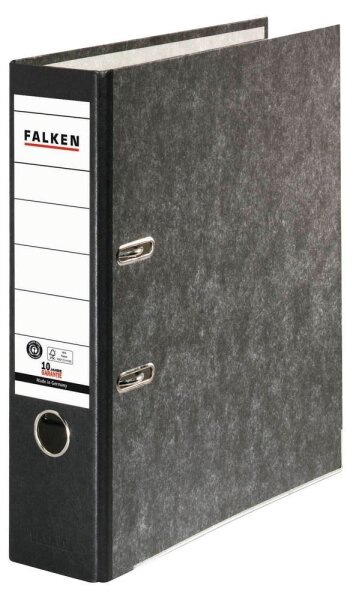 FALKEN Recycling Ordner schwarz marmoriert Karton 8,0 cm DIN A4, 1 St.