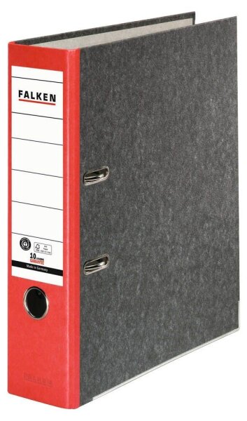 FALKEN Recycling Ordner rot marmoriert Karton 8,0 cm DIN A4, 1 St.