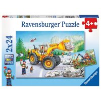 Ravensburger Bagger und Waldtraktor Puzzle, 2 x 24 Teile