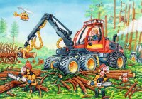 Ravensburger Bagger und Waldtraktor Puzzle, 2 x 24 Teile