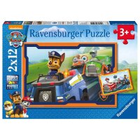 Ravensburger Paw Patrol im Einsatz Puzzle, 2 x 12 Teile