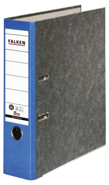 FALKEN Recycling Ordner blau marmoriert Karton 8,0 cm DIN A4, 1 St.