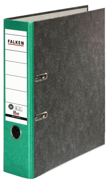 FALKEN Recycling Ordner grün marmoriert Karton 8,0 cm DIN A4, 1 St.