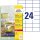 AVERY Zweckform wetterfeste Folienetiketten L4718REV-20 weiß 70,0 x 37,0 mm, 20 Blatt