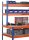 SCHULTE Werkbank blau, orange 245,0 x 77,3 x 198,1 cm