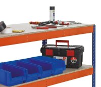 SCHULTE Werkbank blau, orange 153,6 x 123,0 x 99,0 cm