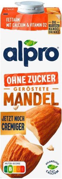 alpro® ohne Zucker Mandeldrink 8x 1,0 l