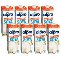 alpro® ohne Zucker Sojadrink 8x 1,0 l