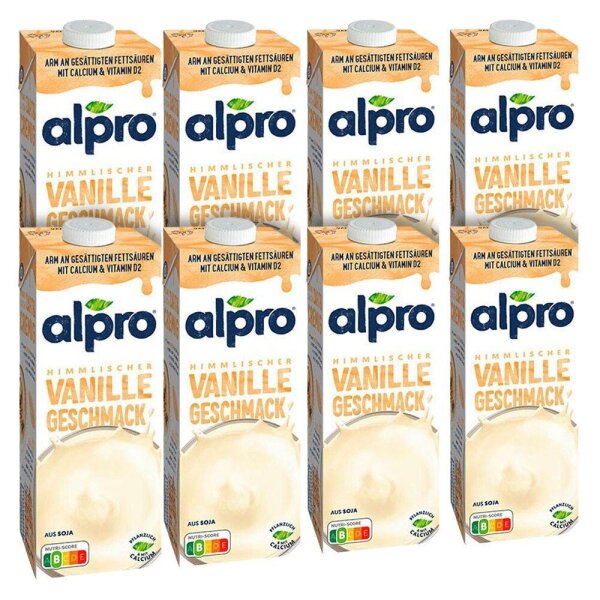 alpro® Vanillegeschmack Sojadrink 8x 1,0 l
