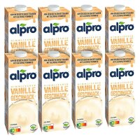 alpro® Vanillegeschmack Sojadrink 8x 1,0 l