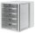 HAN Schubladenbox System-Box  transparent 1450-63D, DIN A4 mit 5 Schubladen, 1 St.