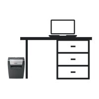 Rexel Momentum X308 Aktenvernichter mit Partikelschnitt P-3, 5 x 42 mm, bis 8 Blatt, schwarz