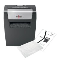 Rexel Momentum X308 Aktenvernichter mit Partikelschnitt P-3, 5 x 42 mm, bis 8 Blatt, schwarz