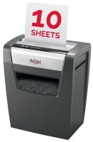 Rexel Momentum X410 Aktenvernichter mit Partikelschnitt P-4, 4 x 28 mm, bis 10 Blatt, schwarz