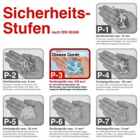 Rexel Momentum X312 Aktenvernichter mit Partikelschnitt P-3, 5 x 42 mm, bis 12 Blatt, schwarz