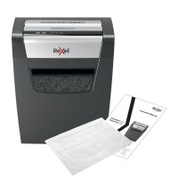 Rexel Momentum X312 Aktenvernichter mit Partikelschnitt P-3, 5 x 42 mm, bis 12 Blatt, schwarz