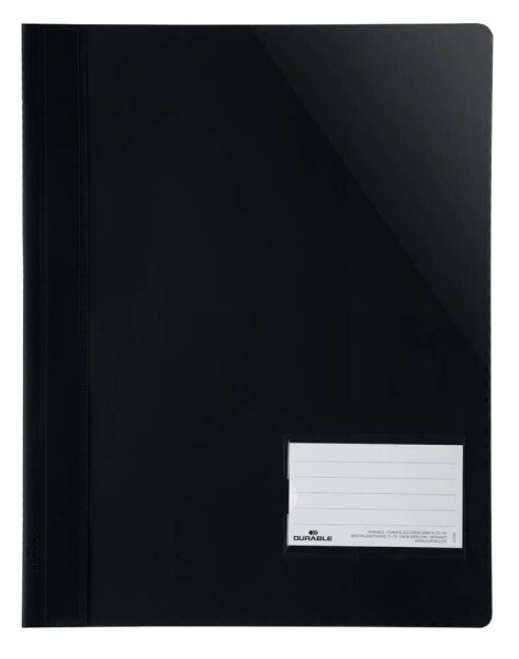 DURABLE Schnellhefter Kunststoff schwarz DIN A4 überbreit, 25 St.