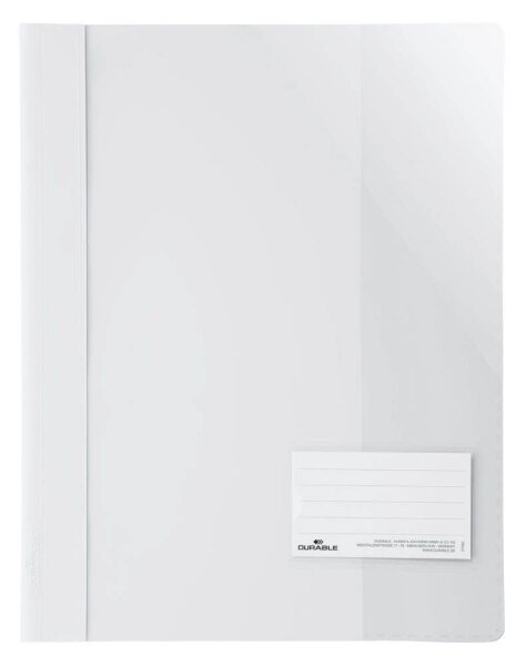 DURABLE Schnellhefter Kunststoff weiß DIN A4 überbreit, 25 St.
