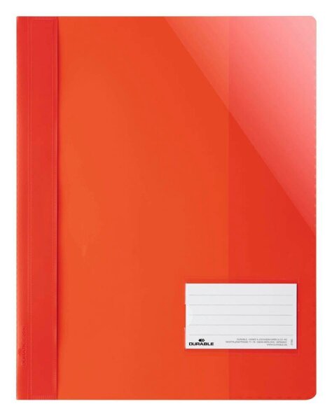 DURABLE Schnellhefter Kunststoff rot DIN A4 überbreit, 25 St.
