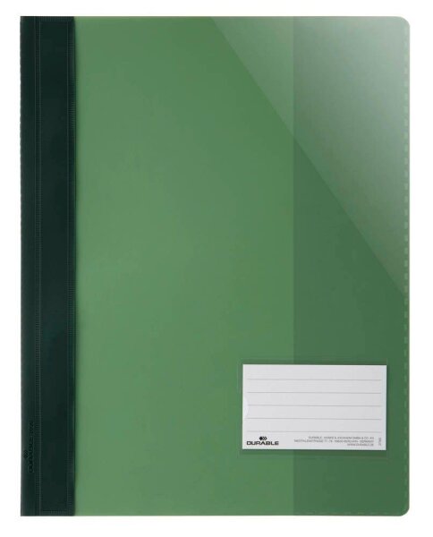 DURABLE Schnellhefter Kunststoff grün DIN A4 überbreit, 25 St.