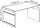 Kerkmann höhenverstellbarer Schreibtisch grafit rechteckig, Wangen-Gestell weiß 160,0 x 80,0 cm