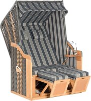 Sunny Smart® Strandkorb Rustikal 50 Plus anthrazit,...