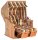 Sunny Smart® Strandkorb Rustikal 250 Plus braun, beige gestreift, dunkelgrün, beige Kunststoff, Holz, 9-teilig