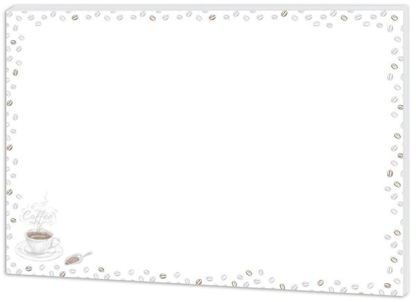 RNK-Verlag Schreibtischunterlage Coffee weiß Papier 60,0 x 42,0 cm, 30 Blatt