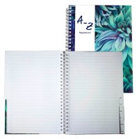 RNK-Verlag Notizbuch mit ABC Register Blossom DIN A5...