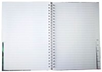 RNK-Verlag Notizbuch mit ABC Register Blossom DIN A5 liniert, mehrfarbig Hardcover 96 Seiten, 1 St.