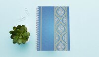 RNK-Verlag Notizbuch mit ABC Register Blue Orient DIN A5 liniert, mehrfarbig Hardcover 96 Seiten, 1 St.