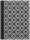 RNK-Verlag Notizbuch Rhombus DIN A5 kariert, schwarz/weiß Hardcover 192 Seiten, 1 St.