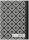 RNK-Verlag Notizbuch Rhombus DIN A5 kariert, schwarz/weiß Hardcover 192 Seiten, 1 St.