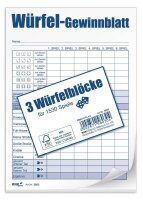 RNK-Verlag Ersatzblock DIN A6 Würfelspiel, 3 Block