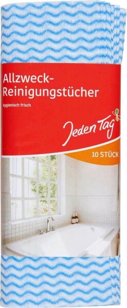 Jeden Tag hygienisch frisch Allzweck-Reinigungstücher Viskose, 10 St.