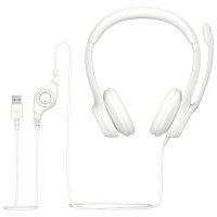 Logitech H390 USB-Headset grau, weiß
