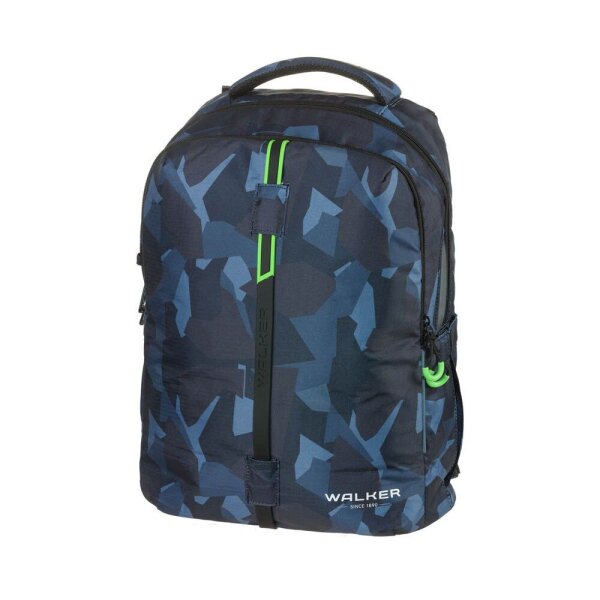 Walker Schulrucksack Elite 2.0 Camo Kunstfaser anthrazit/blau  ( 42125-374 )