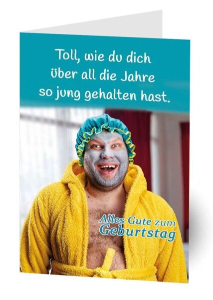 LUMA Geburtstagskarte Humor "jung gehalten" LU1440 DIN B6, 1 St.