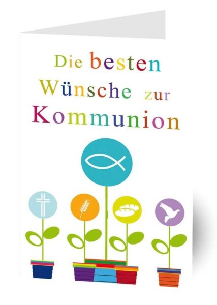 LUMA Kommunionkarte Fisch DIN B6  ( LU824 )