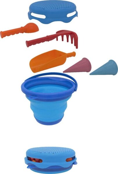 SCHILDKRÖT® Sandspielzeug-Set Eimer faltbar blau, 1 Set
