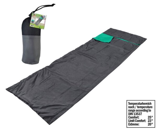 HAPPY PEOPLE® Reiseschlafsack anthrazit 70,0 x 220,0 cm, 1 St.