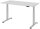 HAMMERBACHER XDSM16 elektrisch höhenverstellbarer Schreibtisch lichtgrau rechteckig, T-Fuß-Gestell silber 160,0 x 80,0 cm