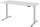 HAMMERBACHER XDSM19 elektrisch höhenverstellbarer Schreibtisch lichtgrau rechteckig, T-Fuß-Gestell silber 180,0 x 80,0 cm