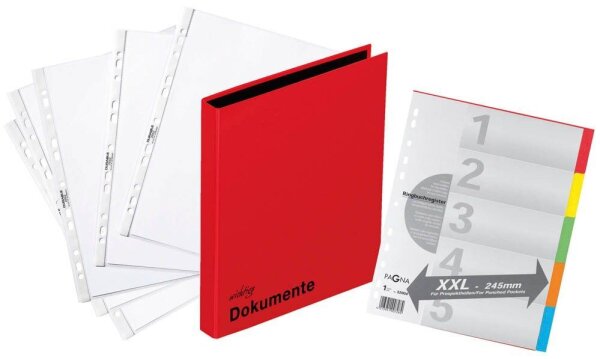 PAGNA Ringbuch 2-Ringe rot DIN A4, 1 St.
