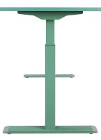 Topstar E-Table elektrisch höhenverstellbarer Schreibtisch mintgrün rechteckig, T-Fuß-Gestell grün 160,0 x 80,0 cm