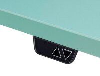 Topstar E-Table elektrisch höhenverstellbarer Schreibtisch mintgrün rechteckig, T-Fuß-Gestell grün 160,0 x 80,0 cm